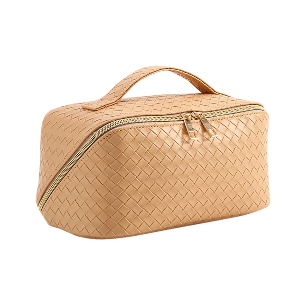 Elegant Tan Woven Women's Bag